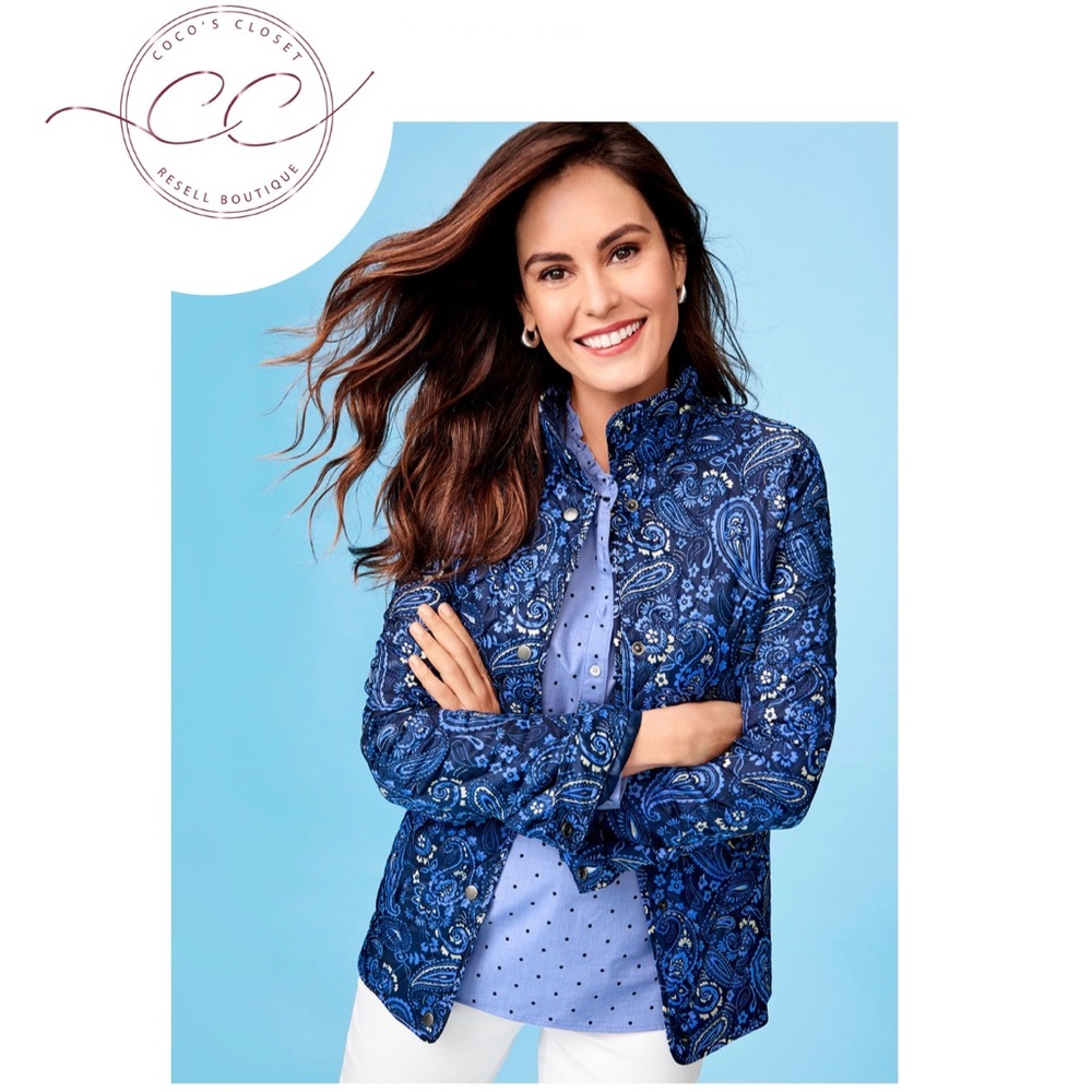 Talbots Quilted Paisley Jacket